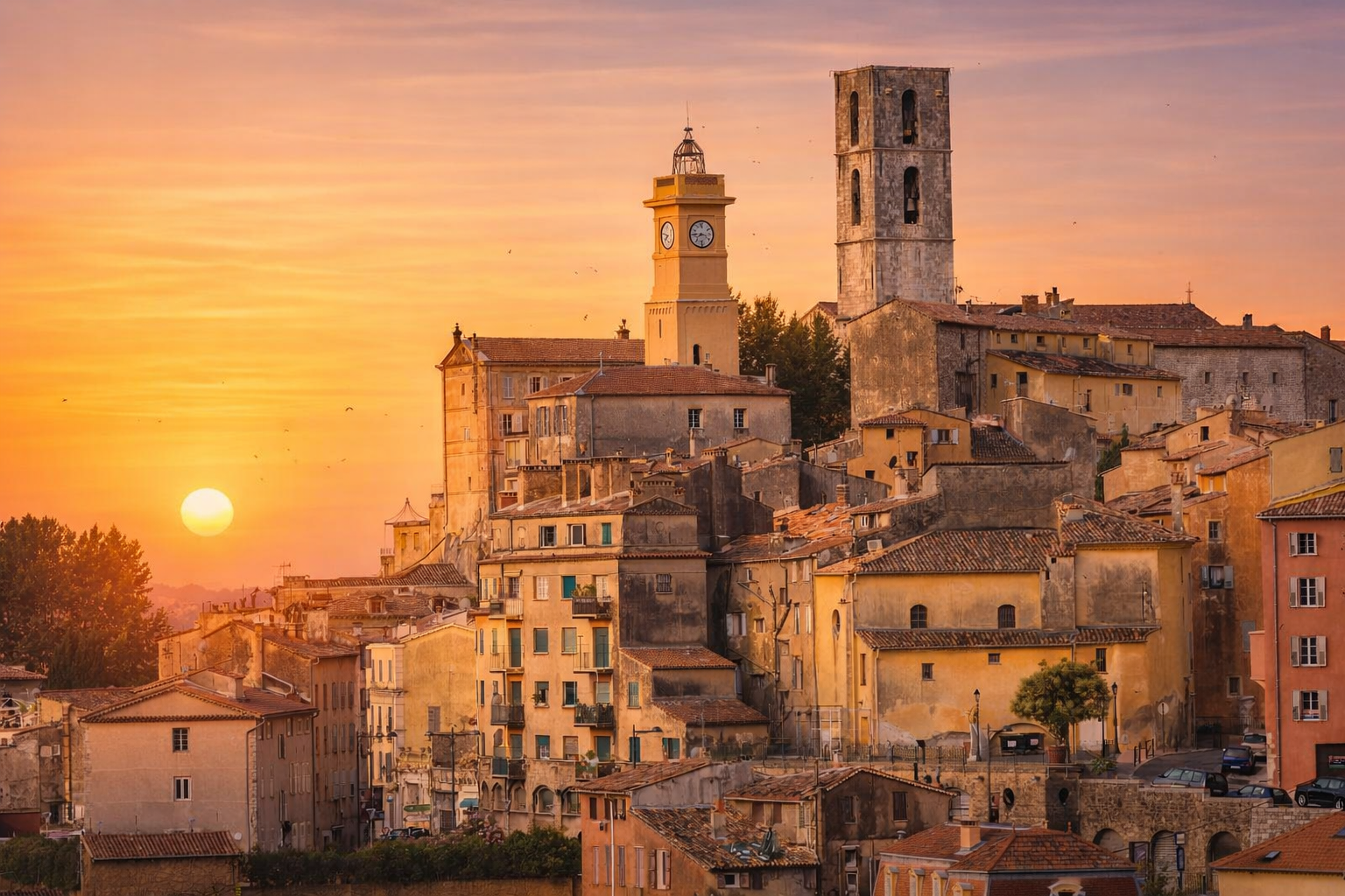 Grasse - Capitale mondiale du parfum, ville historique perchée dans les collines avec vieille ville médiévale et parfumeries légendaires