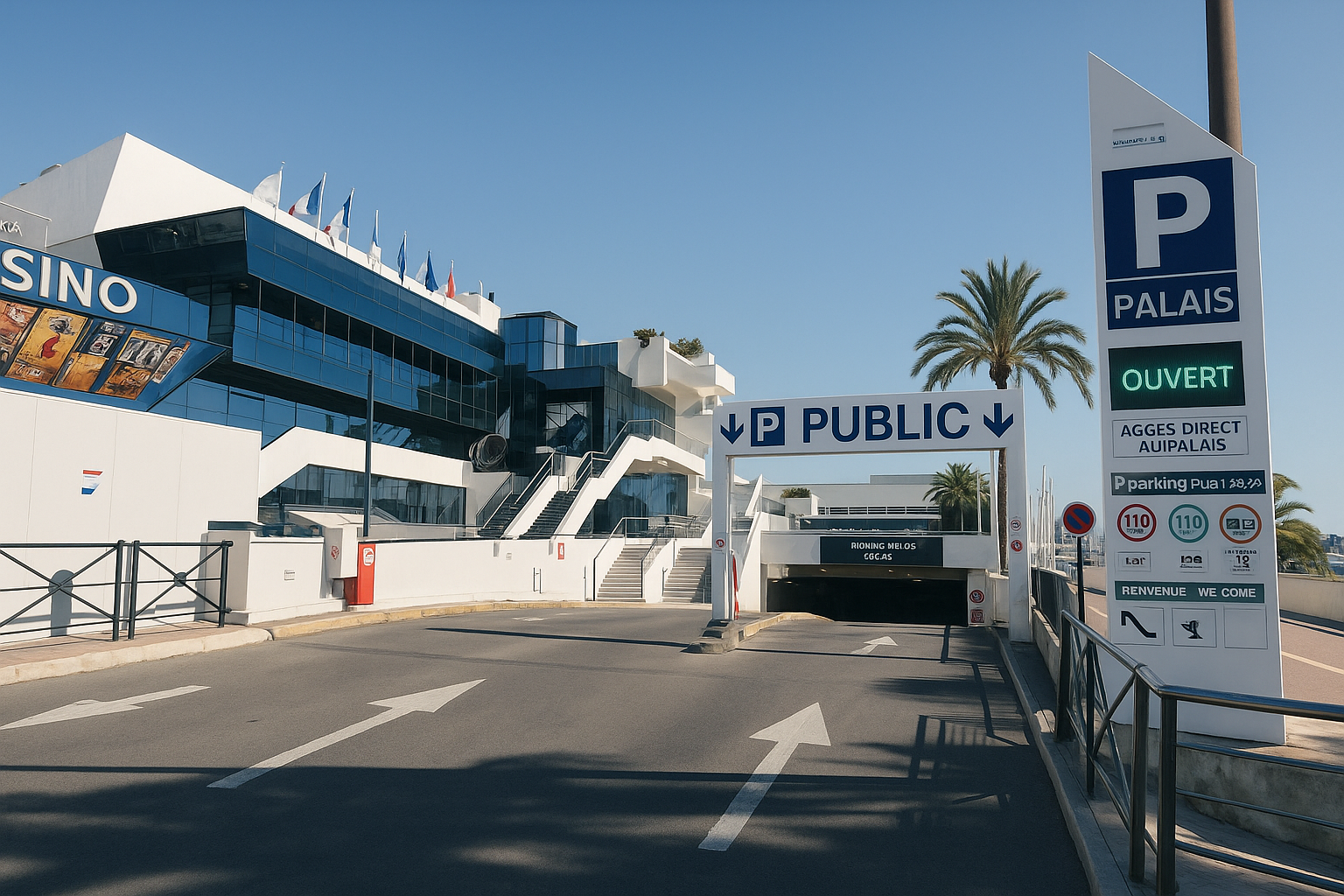 Parking Croisette Palais des Festivals Cannes - Entrée principale boulevard de la Croisette