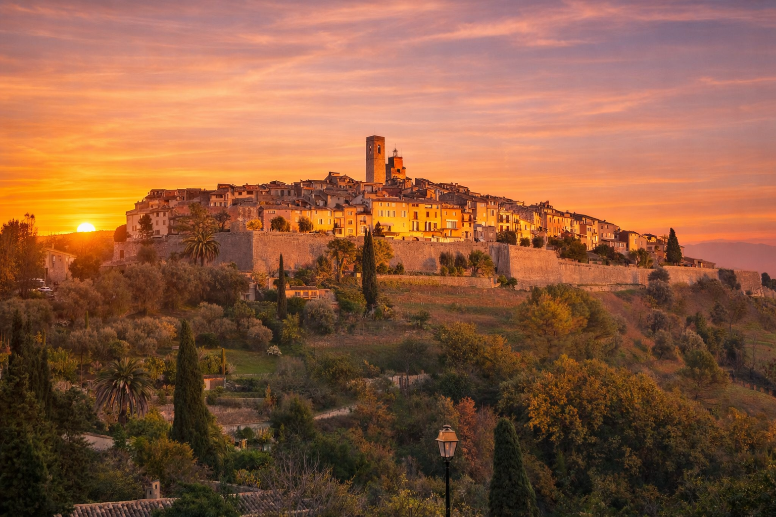 Saint-Paul-de-Vence - Village perché médiéval emblématique de la Côte d'Azur avec remparts, galeries d'art et vue panoramique exceptionnelle